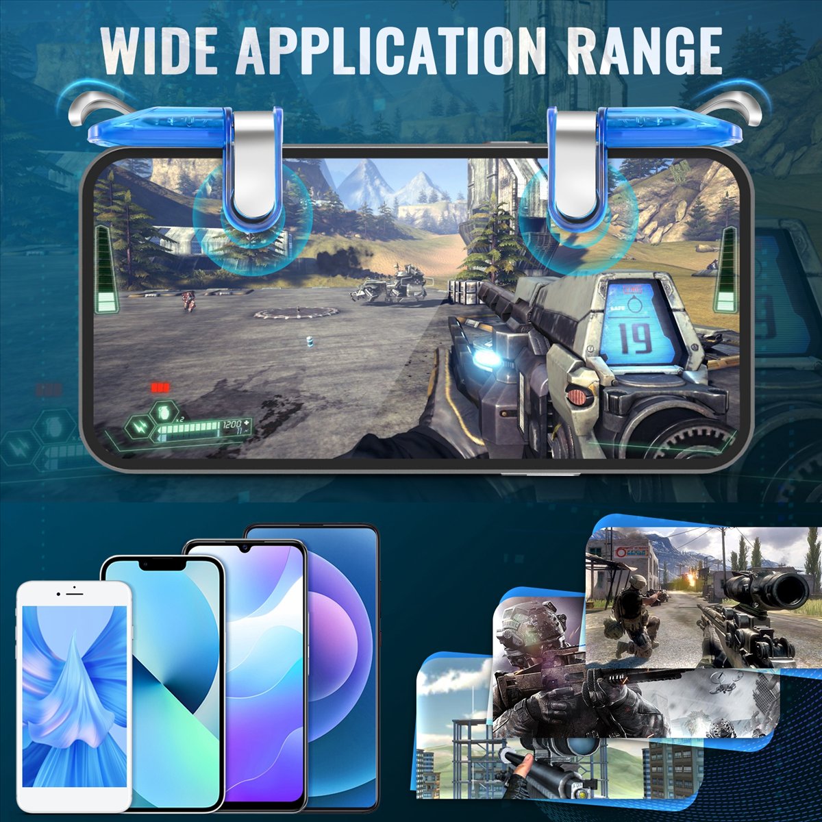 Gaming Accessories For Free Fire - زناد ألعاب صغير A46U للتحكم بالألعاب