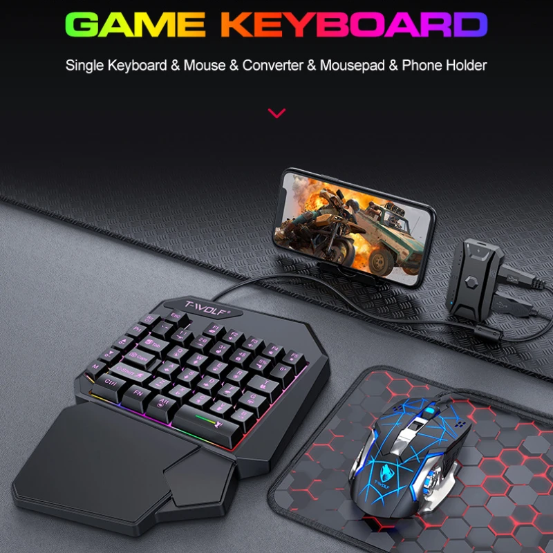 طقم لوحة مفاتيح بيد واحدة ، لع - مراجعة Gaming Accessories Mobile وسعره
