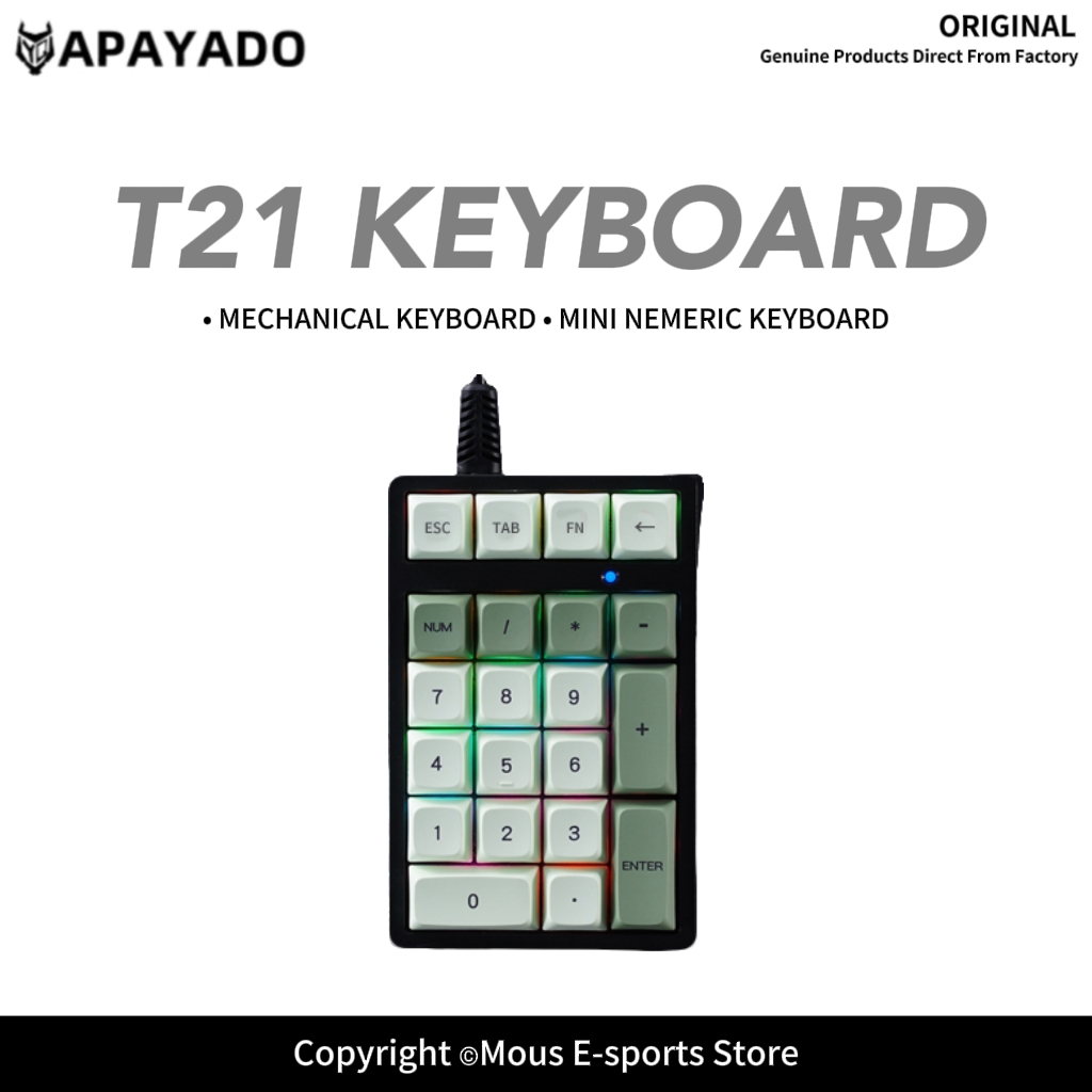 لوحة مفاتيح رقمية سلكية T21 AP - مراجعة Keyboard Numpad Separate وسعره
