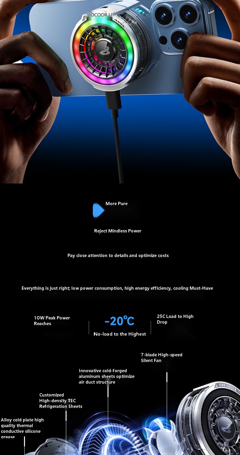 مبرد هاتف مغناطيسي شبه موصل مع - مراجعة Gaming Accessories App وسعره