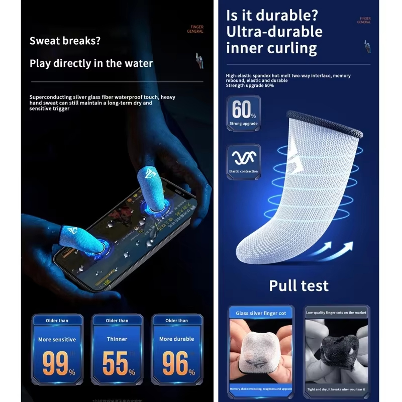 4 قطع من أغطية أصابع الألعاب ا - مراجعة Gaming Accessories Mobile وسعره